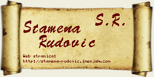 Stamena Rudović vizit kartica